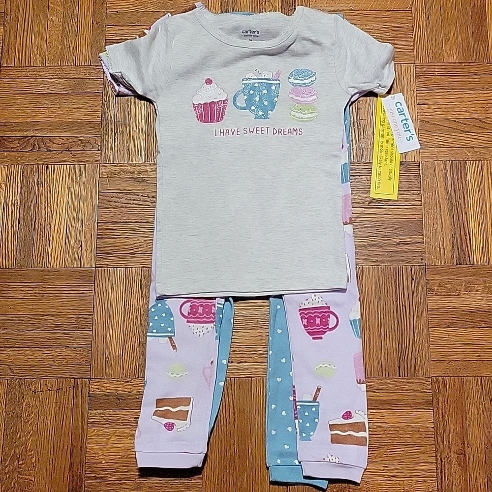4pc Carter's Sweet Treat Theme Girl's Pajama Set SIZE 5T